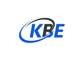 KBE letter creative modern elegant swoosh logo design