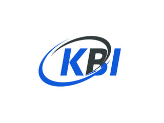 KBI letter creative modern elegant swoosh logo design