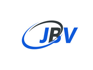 JBV letter creative modern elegant swoosh logo design