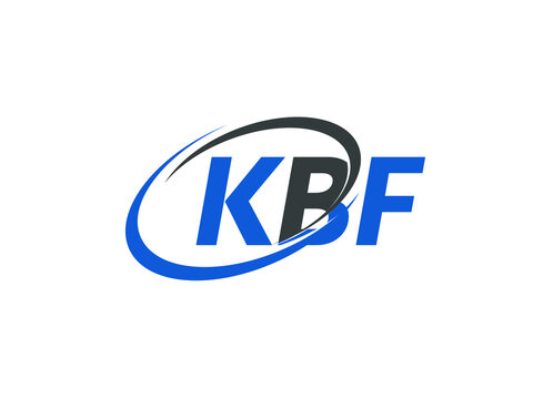 KBF letter creative modern elegant swoosh logo design