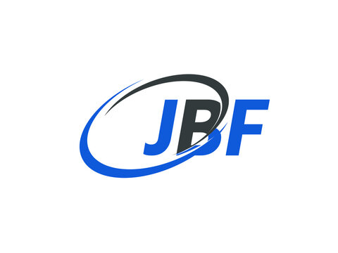 JBF letter creative modern elegant swoosh logo design