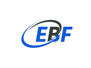 EBF letter creative modern elegant swoosh logo design