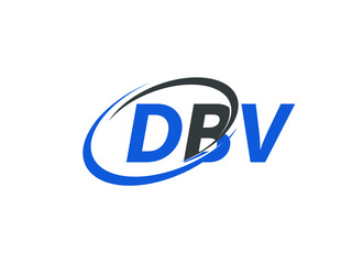 DBV letter creative modern elegant swoosh logo design