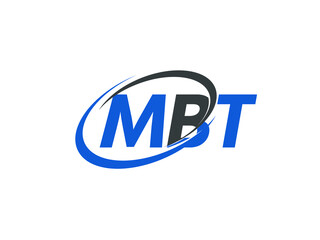 DBT letter creative modern elegant swoosh logo design