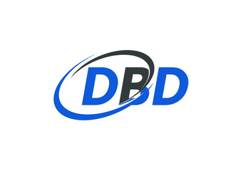 DBD letter creative modern elegant swoosh logo design