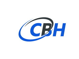 CBH letter creative modern elegant swoosh logo design