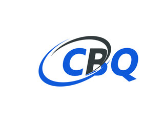 Fototapeta premium CBQ letter creative modern elegant swoosh logo design