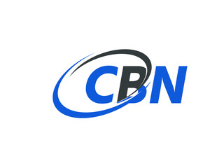 CBN letter creative modern elegant swoosh logo design