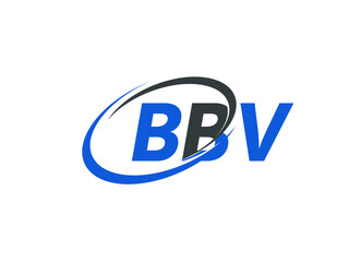 BBV letter creative modern elegant swoosh logo design