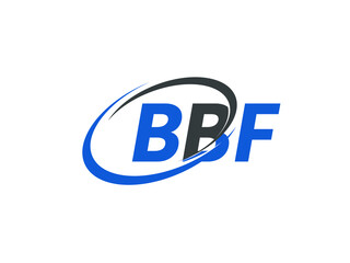 BBF letter creative modern elegant swoosh logo design