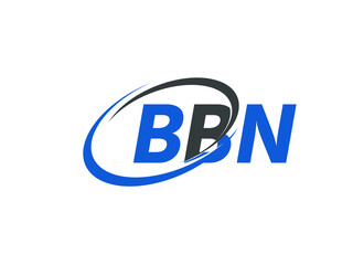 BBN letter creative modern elegant swoosh logo design
