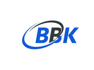 BBK letter creative modern elegant swoosh logo design