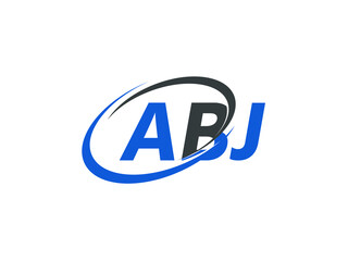 ABJ letter creative modern elegant swoosh logo design