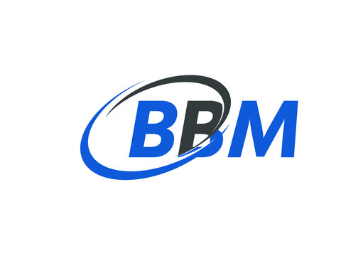 BBM letter creative modern elegant swoosh logo design
