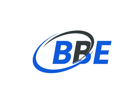 BBE letter creative modern elegant swoosh logo design