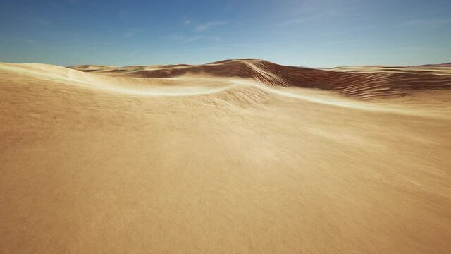 wide and wild landscape of the Arabic sand desert