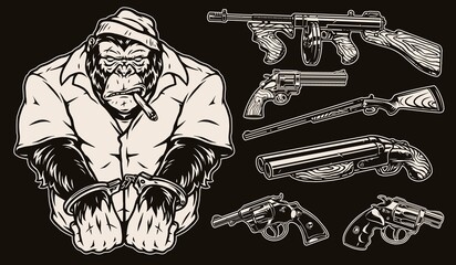 Vintage monochrome mafia concept © DGIM studio