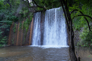 Fototapeta na wymiar Waterfall in hidden location in Macedonia