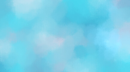 Fototapeta na wymiar digital abstract drawing in delicate pastel blue colors tones of artistic painting