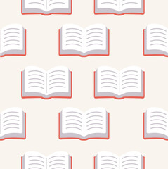 Red Book seamless pattern background