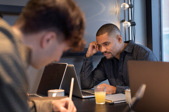 Msn in office using laptop