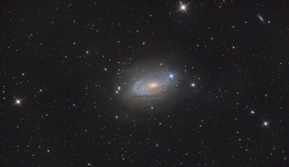 Astrophotography of Messier 63 spiral galaxy in Canes Venatici constellation