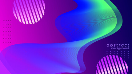 Modern colorful flow poster. Liquid wave shape on multicolor background. Art design for your project. Vector illustration.