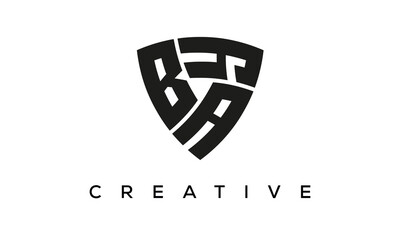 Fototapeta na wymiar Shield letters BAY creative logo