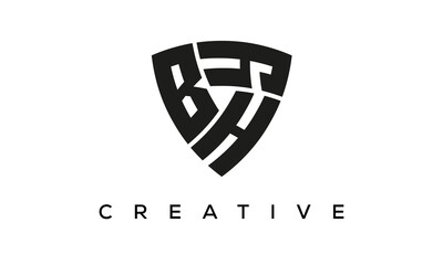 Fototapeta na wymiar Shield letters BHY creative logo