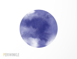Big circle on white background. Abstract periwinkle vector illustration with place for your text. Color of the year 2022