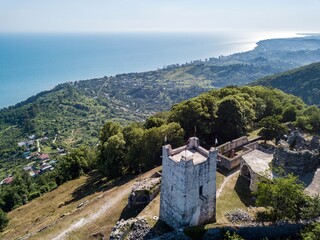 Aerial view of Anacopia fortress, New Athos, Gudauta raion, Abkhazia