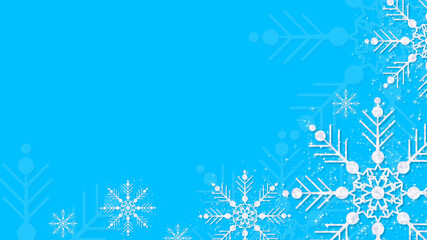 Fototapeta na wymiar blue winter background,christmas and new year,snowflakes