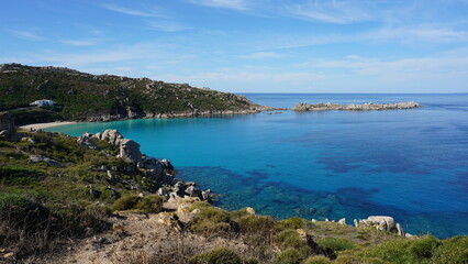 the Spiaggia Rena Bianca in Santa Teresa Gallura, Sardinia, in the month of October