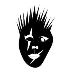 Monster Mask #2 Line Art Silhouette Design Element Art SVG EPS Logo PNG Vector Clipart Cutting Cut Cricut