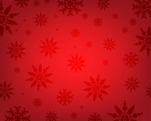 Naklejka na ściany i meble Red Christmas stars bokeh light background