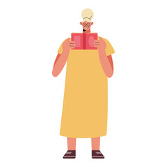 grandmother reading book