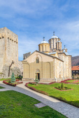 Manasija Monastery also known as Resava. Medieval Serbian Orthodox monastery, church is dedicated to the Holy Trinity. Endowment of Despot Stefan Lazarevic. Serbia