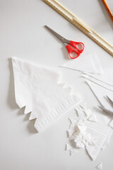 Step-by-step photo instruction. DIY concept. Children's Christmas and New Year's crafts. Step 4.