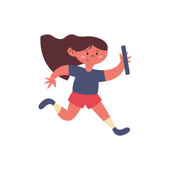 little girls practicing athletism