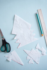 Step-by-step photo instruction. DIY concept. Children's Christmas and New Year's crafts. Step 4.