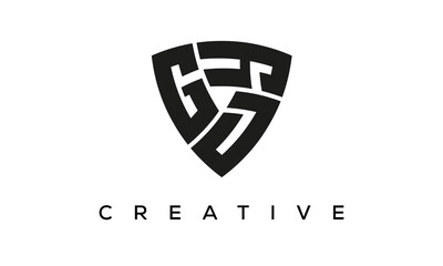 Shield letters GDY creative logo - obrazy, fototapety, plakaty