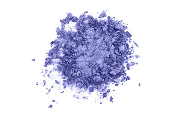 Smashed peri eyeshadow isolated on a white background. Concept of color of the year.