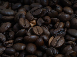 roasted arabica black coffee beans