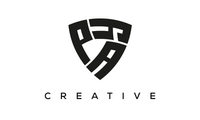 Fototapeta na wymiar Shield letters PAY creative logo