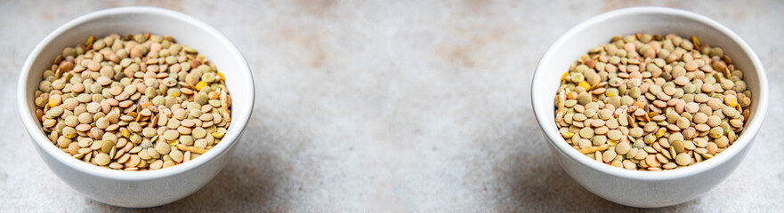 green lentils legumes ingredient healthy meal diet snack on the table copy space food background