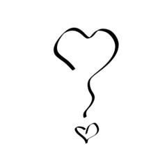 A drawn question mark. Question symbol. Hand-drawn interrogation icons or a sketch for questions. Illustration with doodles.