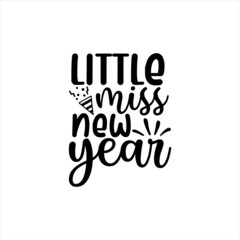 Obraz premium happy new year svg design little miss new year