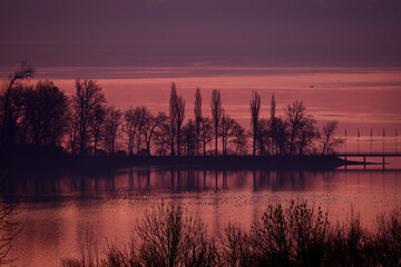 Fototapeta na wymiar Vor Sonnenaufgang am Bodensee