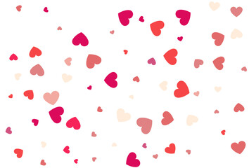 Beautiful hearts confetti. Valentine's Day.