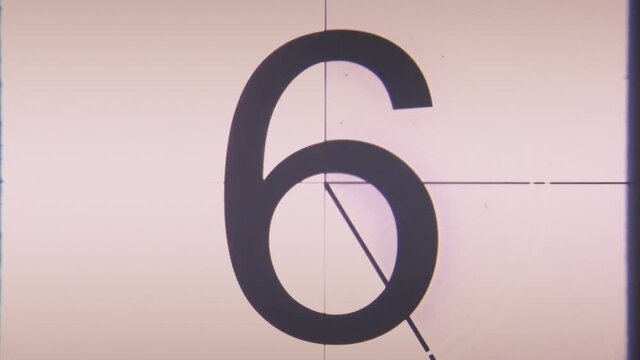 Vintage Film Leader and Countdown 4K Video Overlay